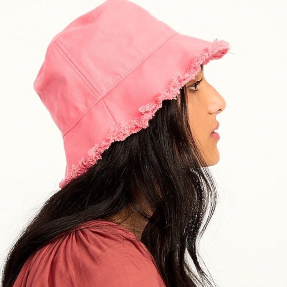 J. Crew Pink Bucket Hat - Picture 2 of 7